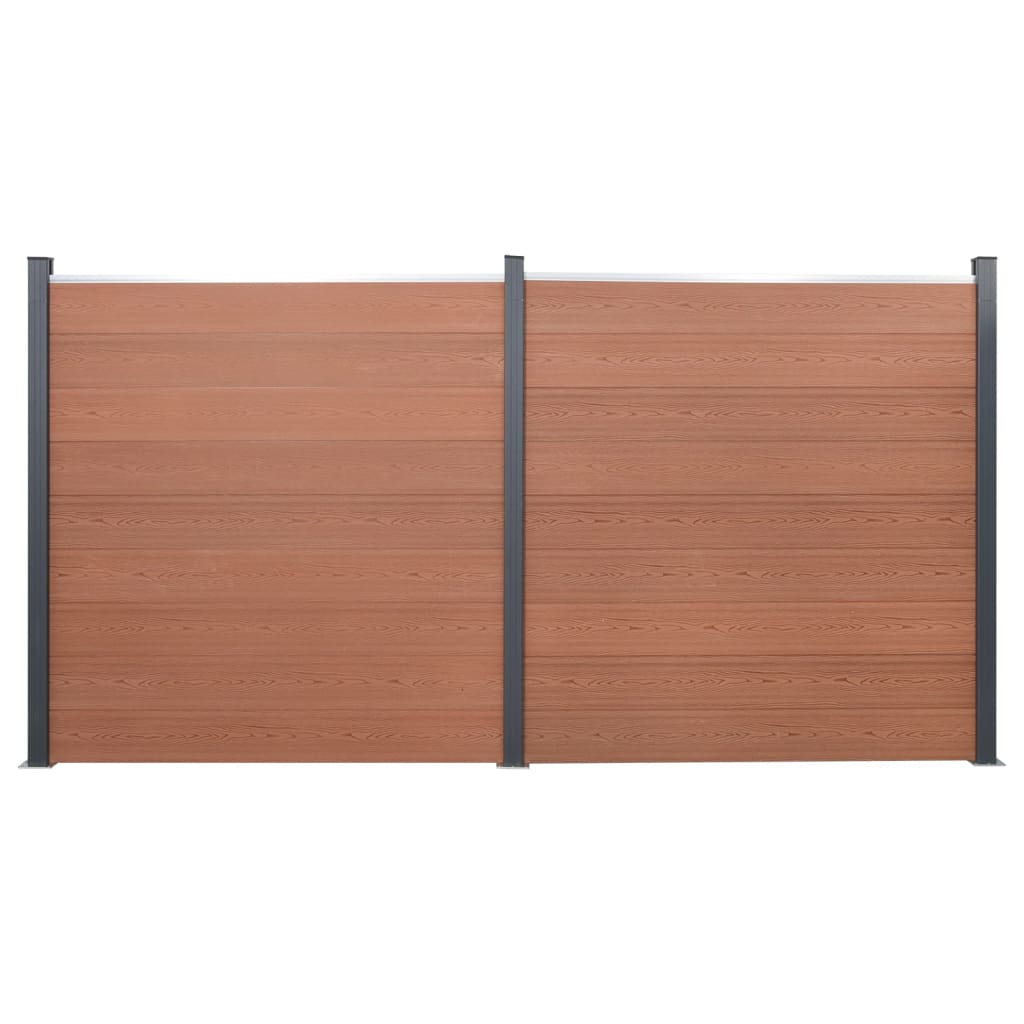 VidaXL Hegnspanelsæt 353x186 cm HKC brun