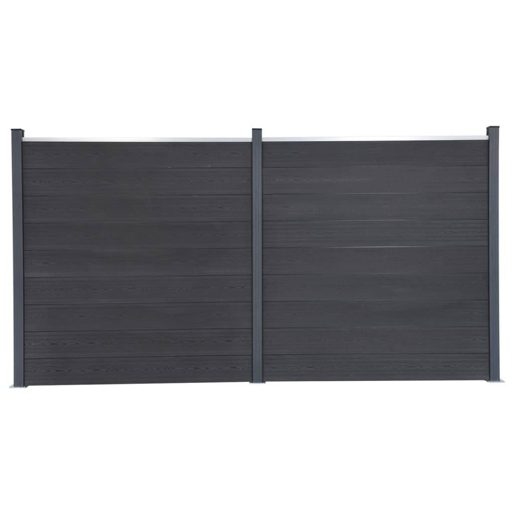 VidaXL Hegnspanelsæt 353x186 cm HKC grå