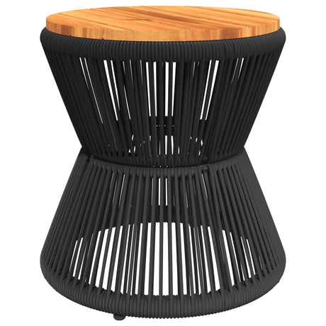 Vidaxl salontafel met draad ø 45x44 cm massief acaciahout