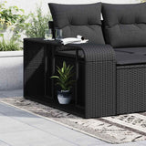 VidaXL opbevaringshylder 2 stk. sort polyrattan