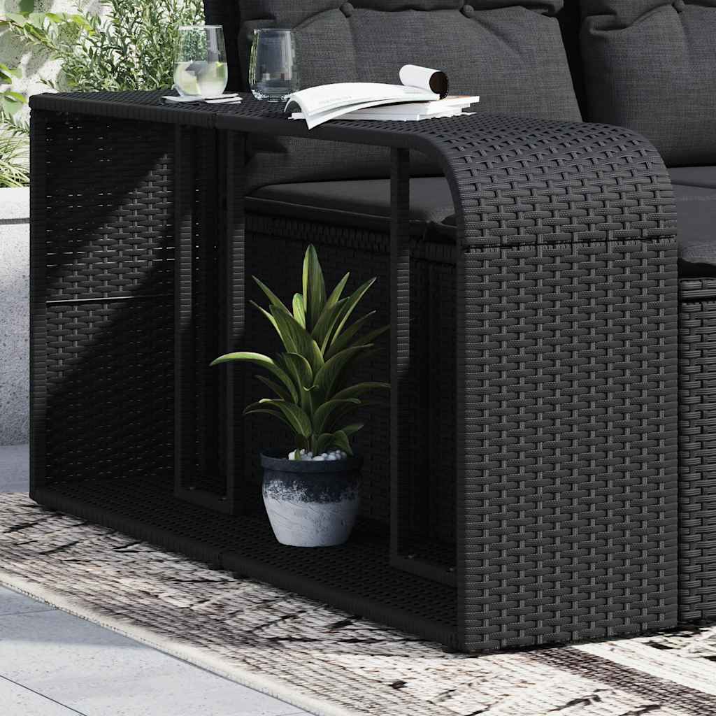 VidaXL opbevaringshylder 2 stk. sort polyrattan