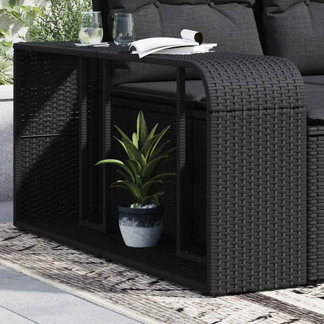 VidaXL opbevaringshylder 2 stk. sort polyrattan