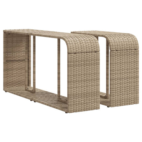 VidaXL opbevaringshylder 2 stk polyrattan beige