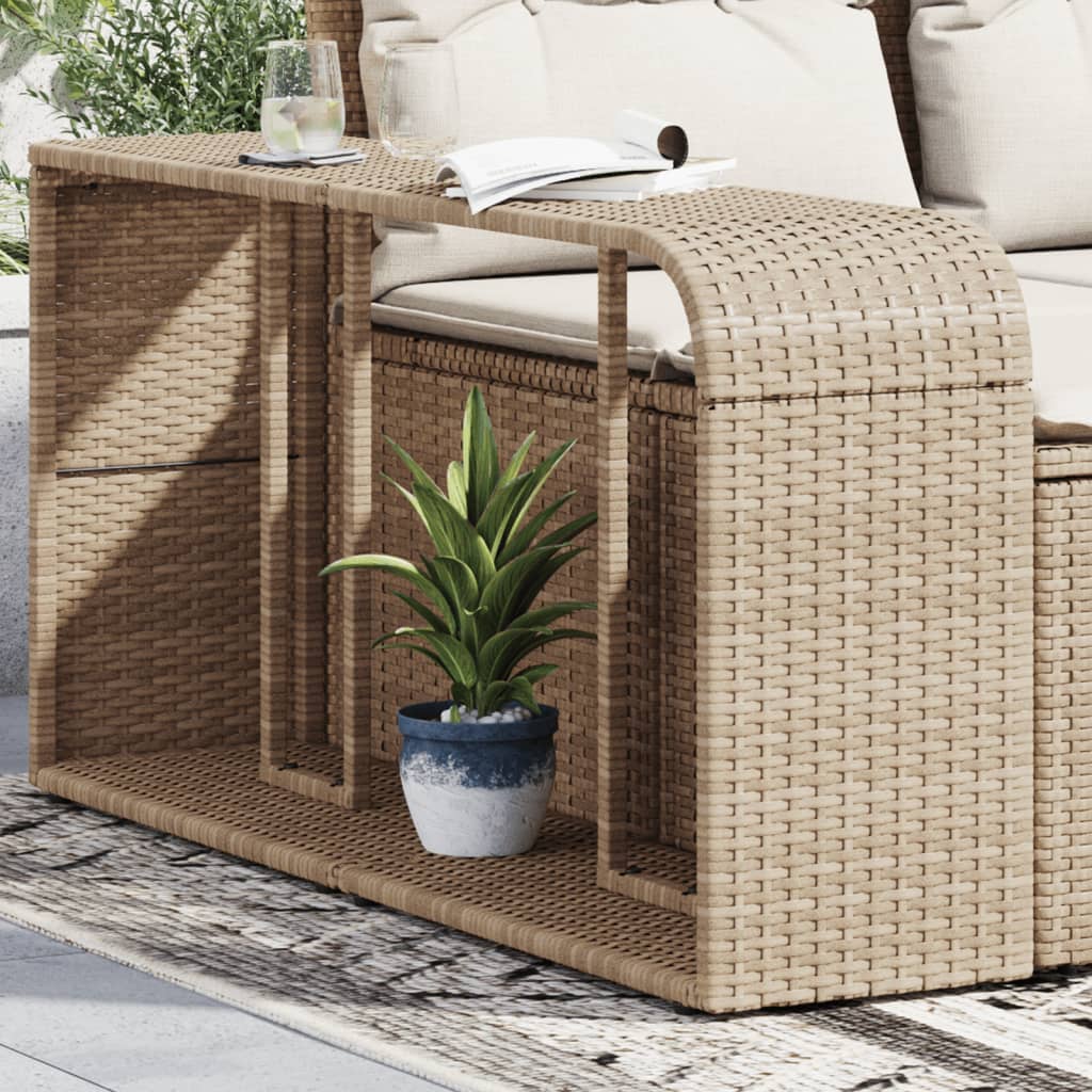 VidaXL opbevaringshylder 2 stk polyrattan beige