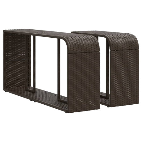VidaXL opbevaringshylder 2 stk polyrattan brun