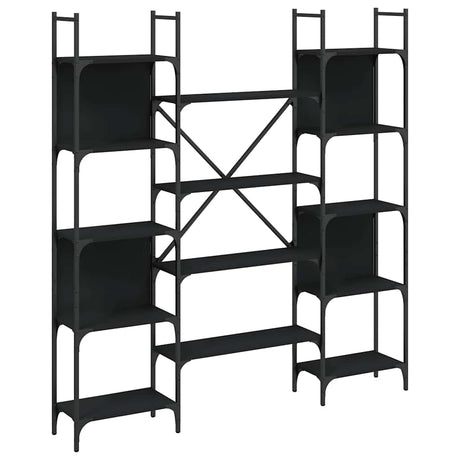 Vidaxl boekenkast 155,5x24x166,5 cm bewerkt hout zwart