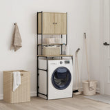 Vidaxl wasmachinekast 68x48,5x194 cm sonoma eikenkleurig
