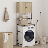 Vidaxl wasmachinekast 68x48,5x194 cm sonoma eikenkleurig
