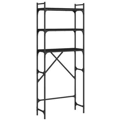 Vidaxx vaskemaskine stativ 67x25x163 cm færdig træ sort