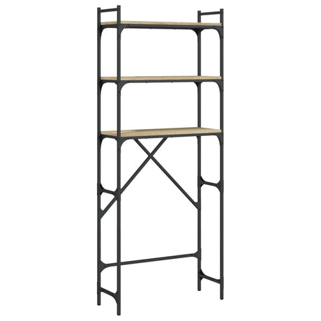 Vidaxx vaskemaskine stativ 67x25x163 cm færdigt træ sonoma eg farvet