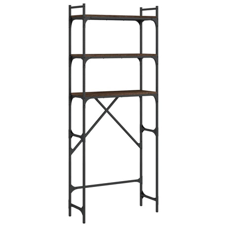Vidaxx vaskemaskine stativ 67x25x163 cm færdig træbrun eg farve