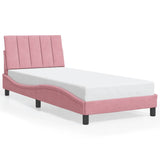 Vidaxl bedframe zonder matras hanko fluweel roze 80x200 cm