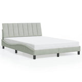 Vidaxl bedframe zonder matras hanko 120x200 cm fluweel lichtgrijs