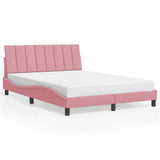 Vidaxl bedframe zonder matras hanko fluweel roze 140x200 cm