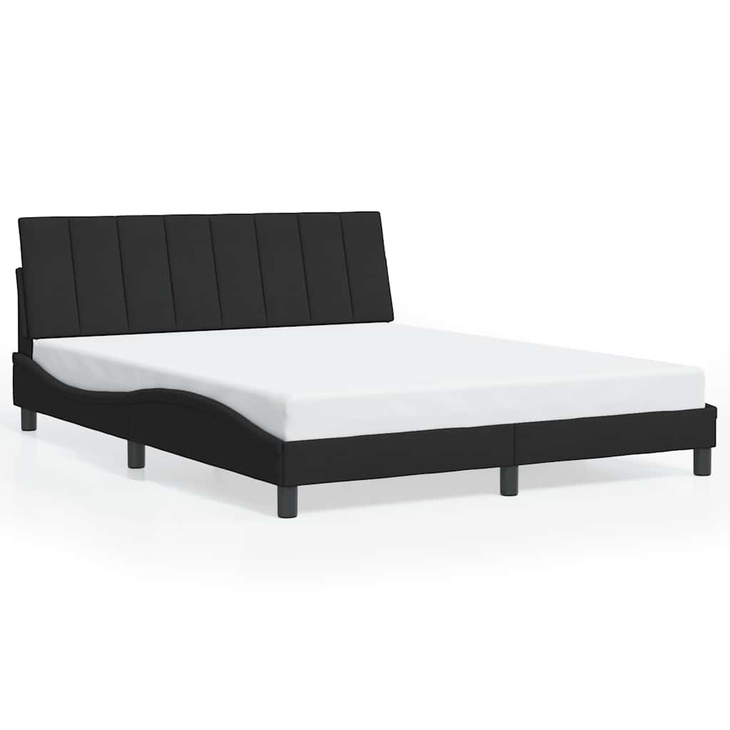 Vidaxl bedframe zonder matras hanko 160x200 cm fluweel zwart