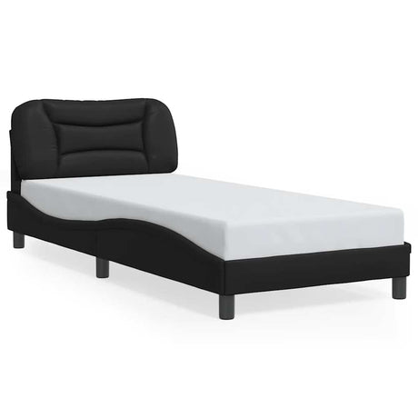 Vidaxl bedframe zonder matras hvar kunstleer zwart 90x190 cm