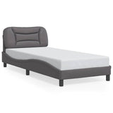 Vidaxl bedframe zonder matras hvar kunstleer grijs 90x190 cm