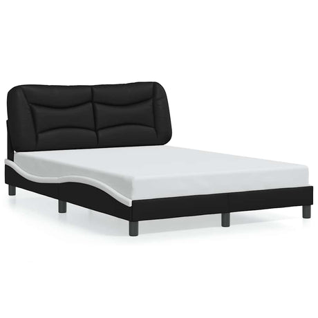 Vidaxl bedframe zonder matras hvar kunstleer zwart en wit 120x200 cm
