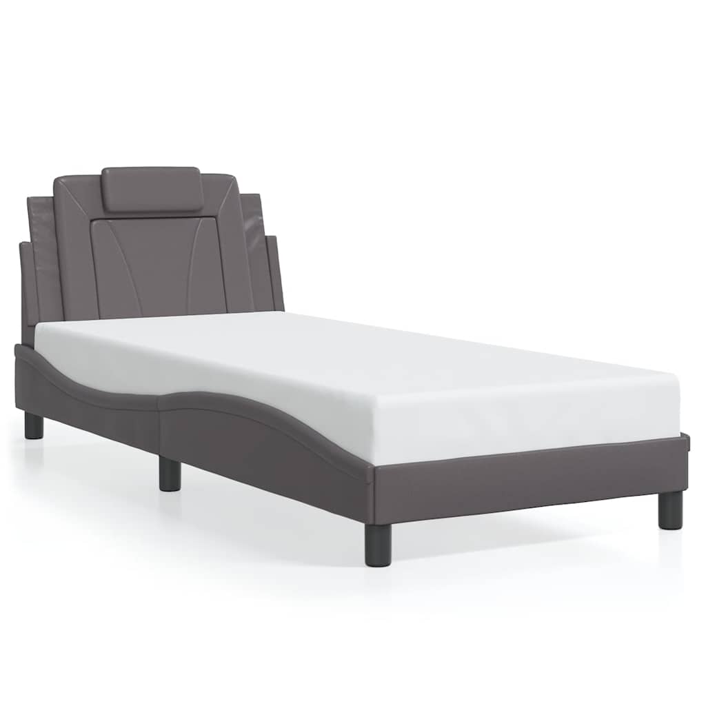 Vidaxl bedframe viana zonder matras kunstleer grijs 80x200 cm