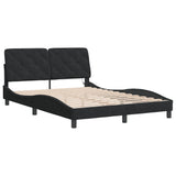 Vidaxl bedframe met led zonder matras fluweel zwart 140x200 cm