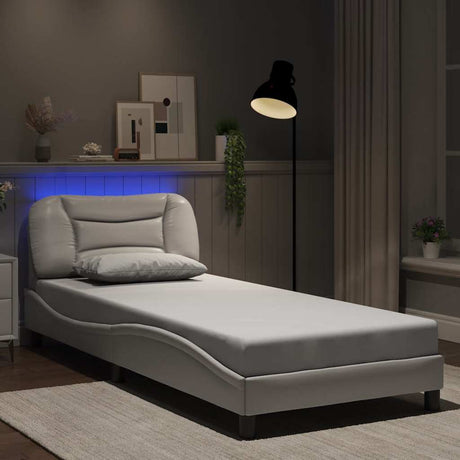 Vidaxl bedframe met led zonder matras hvar wit 80x200 cm