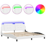 Vidaxl bedframe met led zonder matras zadar wit 180x200 cm
