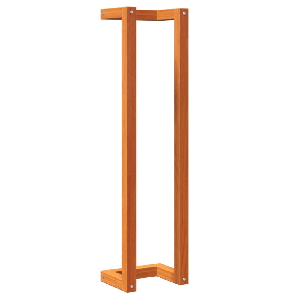 Vidaxl håndklædeholder 23x18x90 cm Solid fyrretræbrun