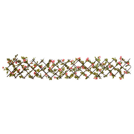 Vidaxx kunstig efeuplante på espalier, der kan forlænges 180x20 cm mørk pink