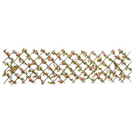 Vidaxx kunstig efeuplante på espalier, der kan forlænges 180x60 cm mørk pink