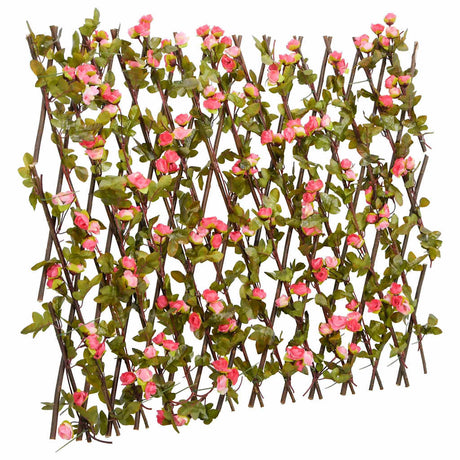 Vidaxx kunstig plante efeu espalier 5 stk udtrækbar 180x60 cm mørk pink