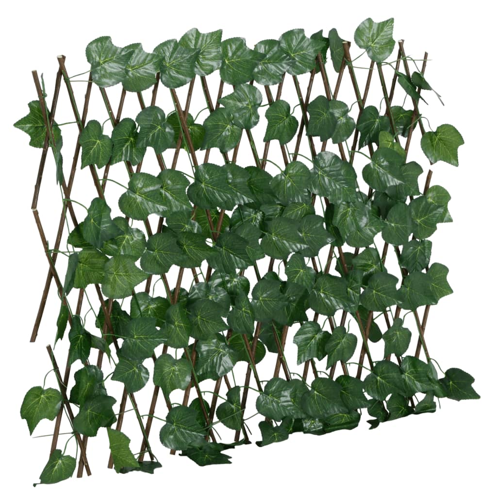 Vidaxx kunstig plante drueblad på udtrækbart espalier 190x60 cm grøn