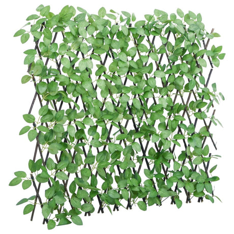Vidaxx kunstig efeuplante på espalier 5 stk udtrækbar 180x65 cm grøn