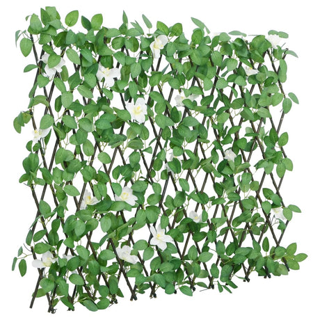 Vidaxx kunstig efeuplante på udvideligt espalier 186x30 cm grøn