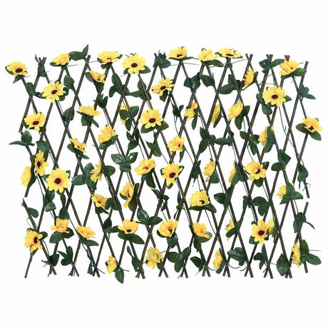 Vidaxx kunstig efeuplante på espalier 5 stk udtrækbar 180x60 cm gul