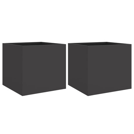 Vidaxx plantekasser 2 stk 32x30x29 cm stål sort