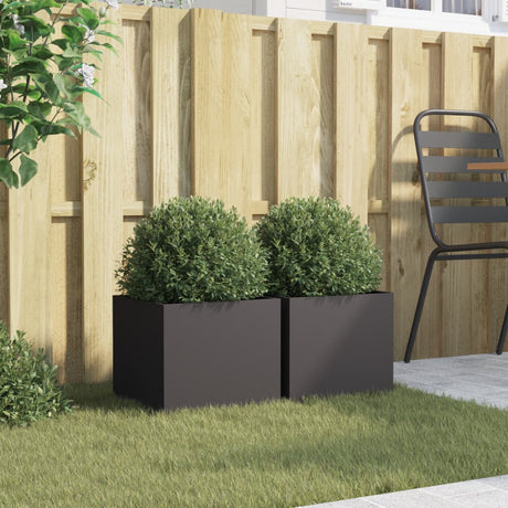 Vidaxx plantekasser 2 stk 32x30x29 cm stål sort