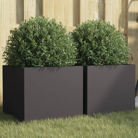 Vidaxx plantekasser 2 stk 32x30x29 cm stål sort