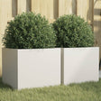 Vidaxx plantekasser 2 stk 32x30x29 cm stål hvid