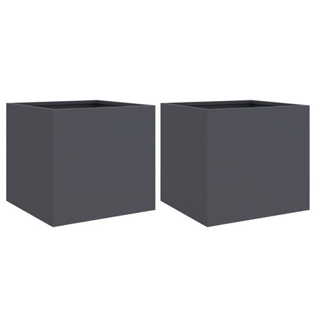 Vidaxx plantekasser 2 stk 32x30x29 cm stål antracit