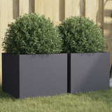 Vidaxx plantekasser 2 stk 32x30x29 cm stål antracit
