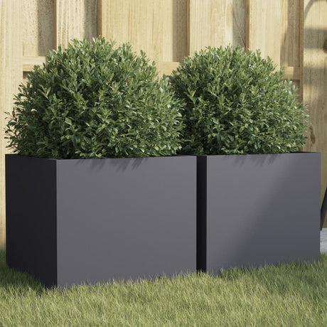 Vidaxx plantekasser 2 stk 32x30x29 cm stål antracit