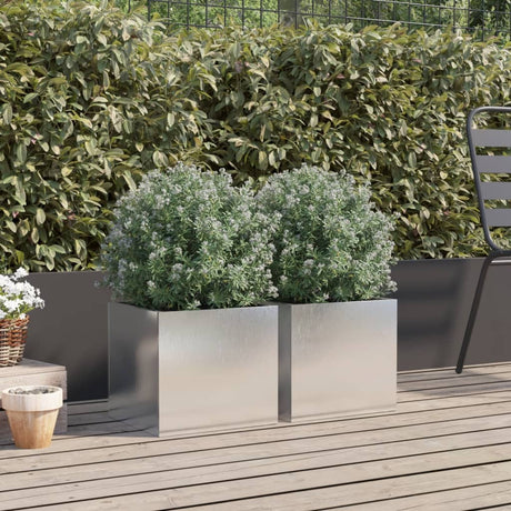 Vidaxx plantekasser 2 stk 32x30x29 cm rustfrit stål sølvfarvet