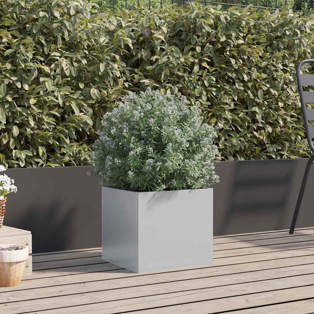 Vidaxx plantekasse 32x30x29 cm galvaniseret stål sølvfarvet