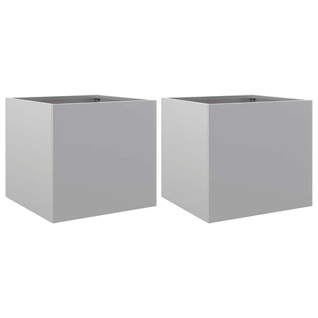 Vidaxx plantekasser 2 stk 32x30x29 cm galvaniseret stål sølv farve