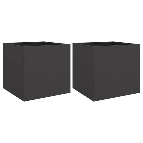 Vidaxx plantekasser 2 stk 42x40x39 cm stål sort