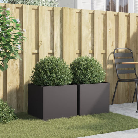 Vidaxx plantekasser 2 stk 42x40x39 cm stål sort