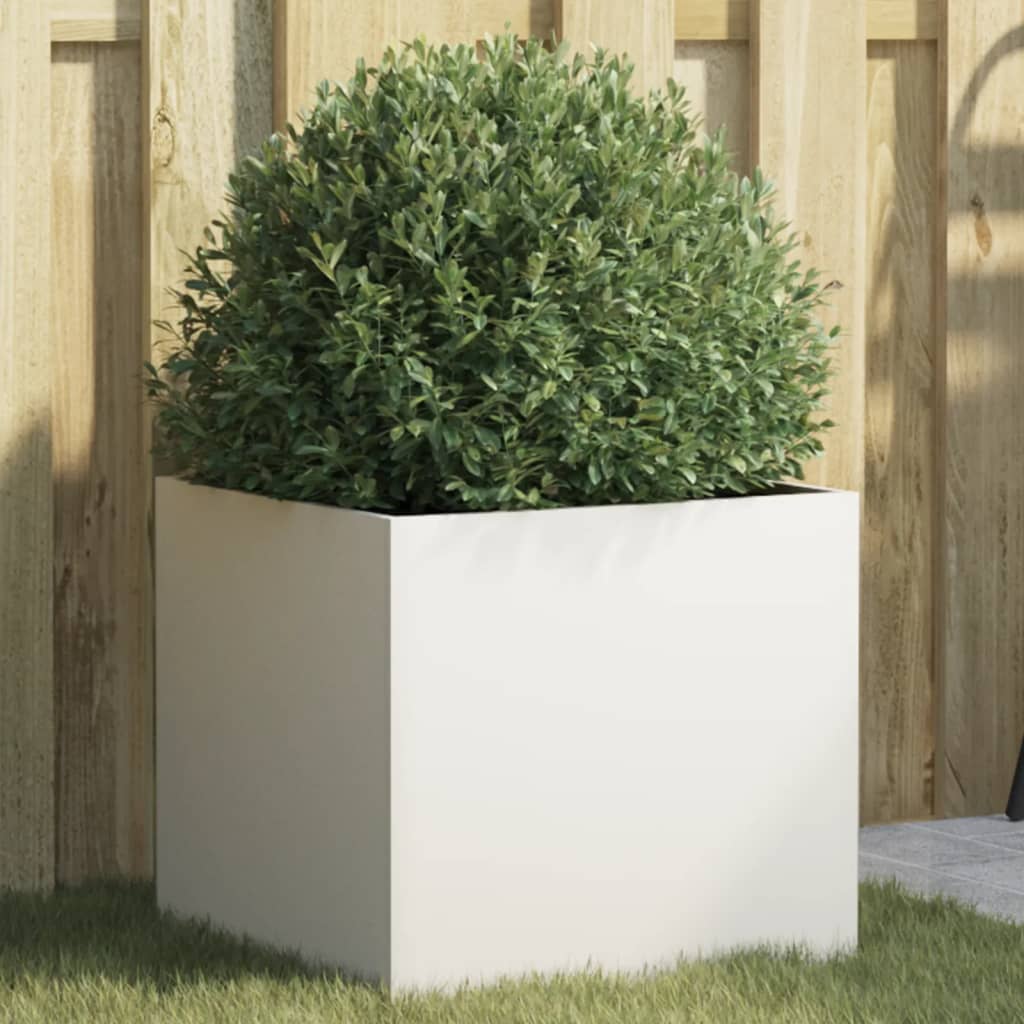 Vidaxx plantekasse 42x40x39 cm stål hvid