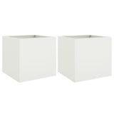 Vidaxx plantekasser 2 stk 42x40x39 cm stål hvid