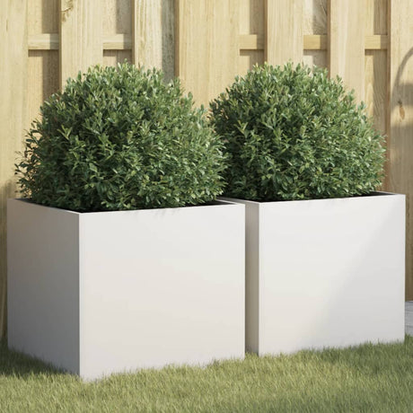 Vidaxx plantekasser 2 stk 42x40x39 cm stål hvid