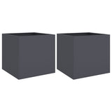 Vidaxx plantekasser 2 stk 42x40x39 cm stål antracit